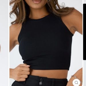 Klassy Network Racerback Brami Crop in Black